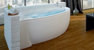 Акриловая ванна Aquatek Бетта BET170-0000010 170х97 см левая с фронтальным экраном и гидромассажем сборно-разборный сварной каркас